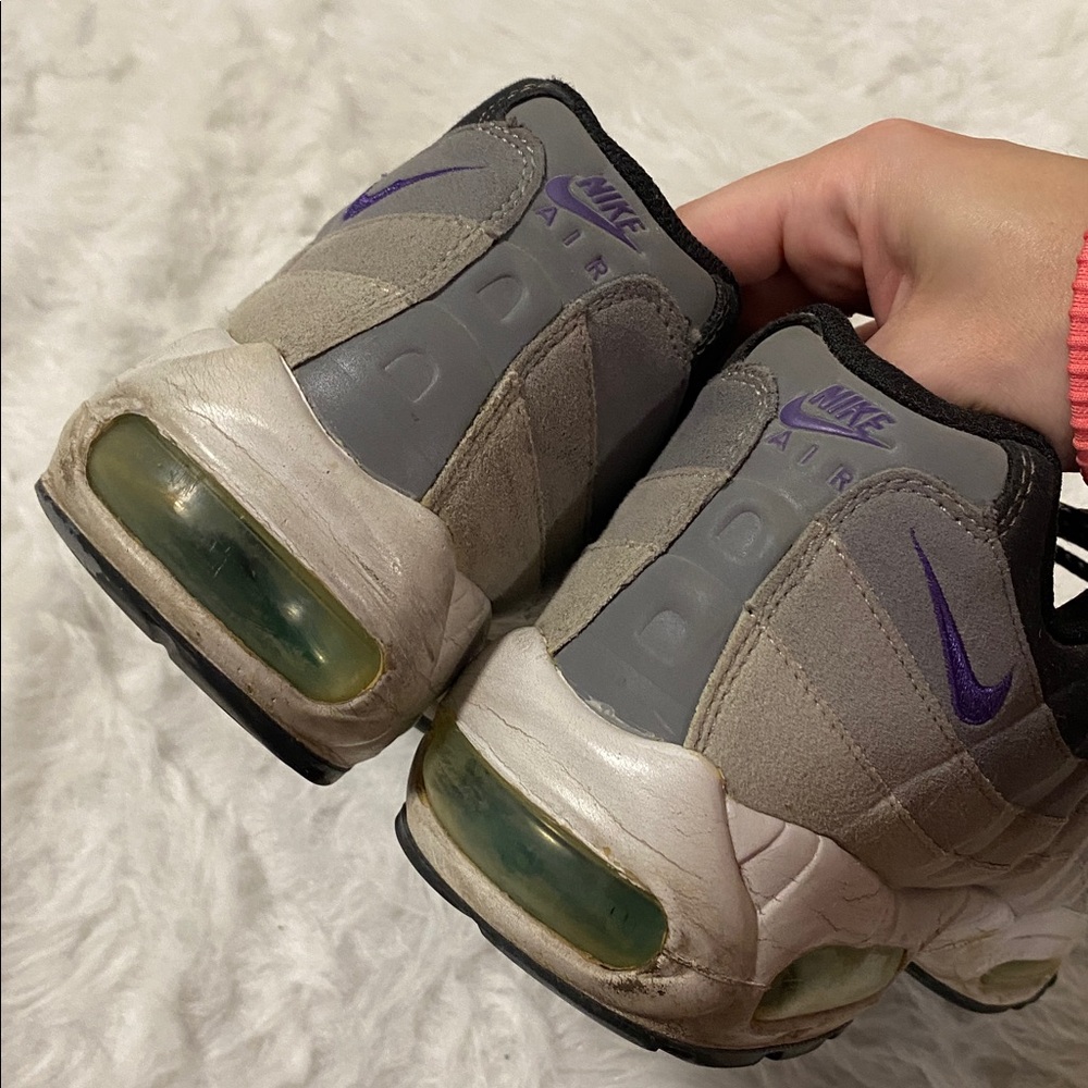 Nike Air Max 95 - Black, Gray, and Purple 2010 y2k sneakers - Picture 3 of 5